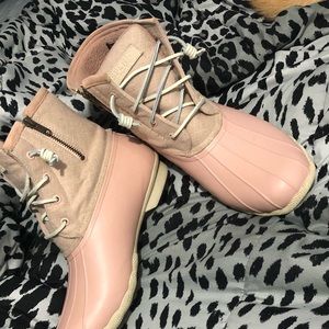 Blush Pink Sperry Duck Boots